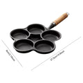 3/4/5 Hole Cast Iron Omelet Pan Non-Stick Cooking Egg Ham Pan Breakfast Grill Cooking Pot Egg Frying Pan Pancake Pan