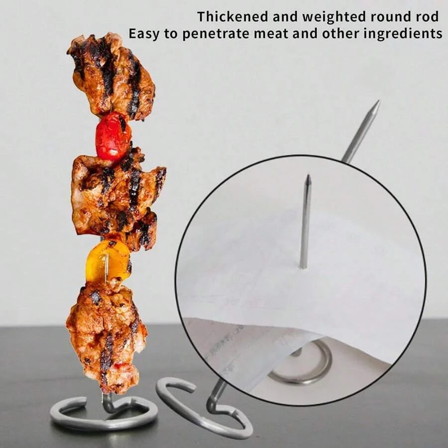 10/20/30pcs Kabob Skewers Stainless Steel Sticks For Grilling Reusable Kebab Tool Barbecue Stainless Steel BBQ Stick Chicken
