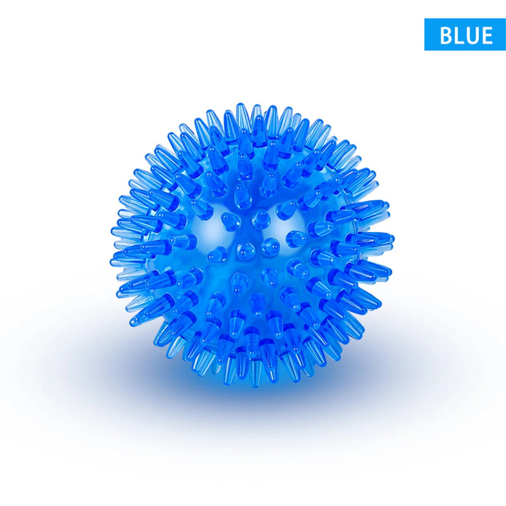 Dog Toys Sound Toy Bouncy Ball Pet Toy Polka Squeaky Tooth Cleaning Ball TPR Training Pet Teeth Chewing Toy