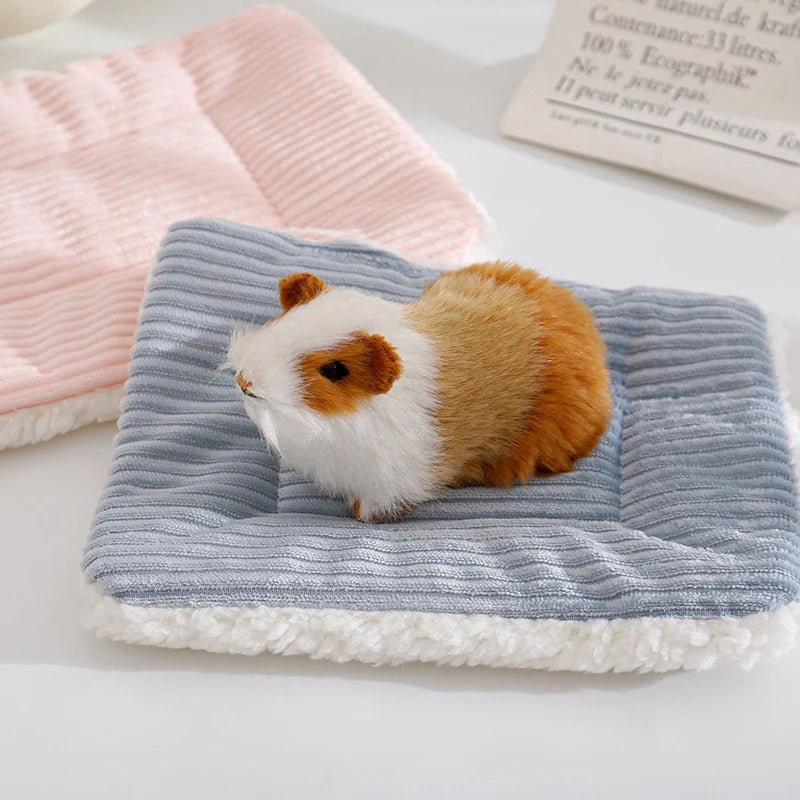Hamster Bed House Winter Warm Squirrel Hedgehog Rabbit Chinchilla Bed Mat House Nest Hamster Accessories Small Pet Bed Mat