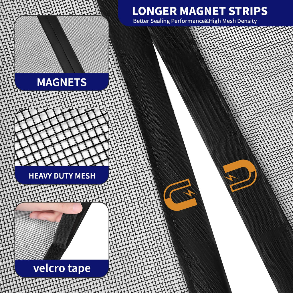 Fibreglass Door Screen Magnetic Suction Mosquito Net Curtain Fly Insect Automatic Closing Door Screen For Kitchen And livingroom