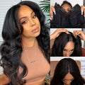 Lafion Wig 250 Density V Part Wig Human Hair Body Wave Upgrade V Part Wig No Leave Out  V Part Wig Human Hair Remy Hair Daily