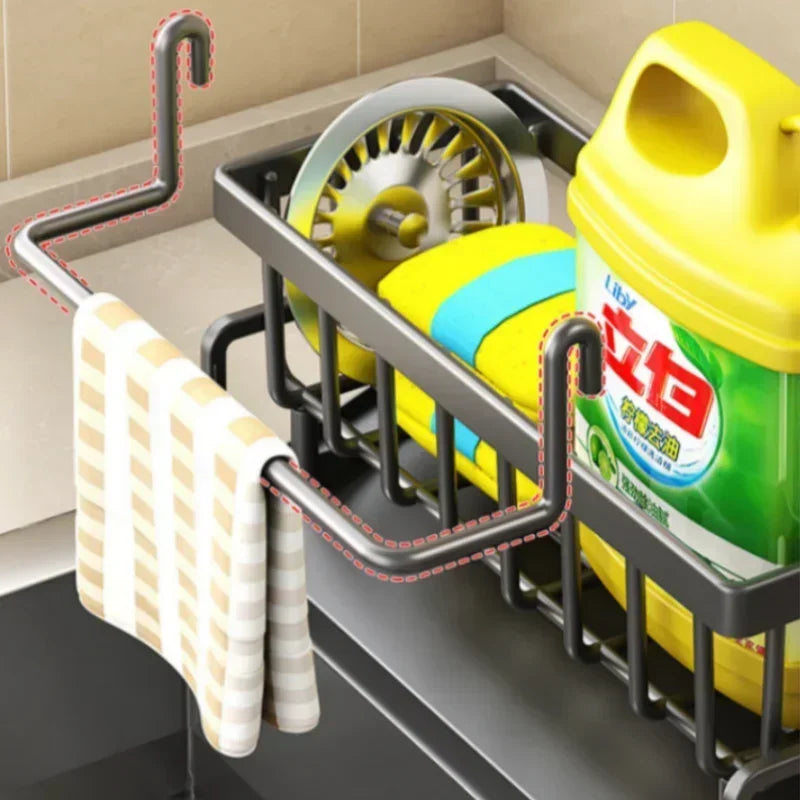 Sink Drain Sponge Holder Sink Basket Brush Holder Dishcloth Hanger Soap Sink Stopper Kitchen Sponge