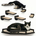Cat Wall Shelves Modern and Durable 3 Step Cat Furniture for Wall Stylish Birch Floating Shelf for Cats up to 15lbs Wooden Corne