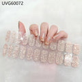 Semi-cured French Nail Wraps Gold Sliver Glitter Gel Lasting Eco-friendly Manicure UV Lamp Need Nail Sticker Finger Decals