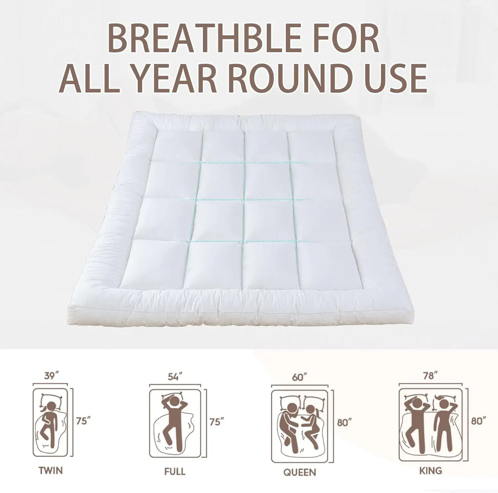 5 Inch King Memory Foam Mattress Topper with Cotton Cover, Pressure Relief & Comfort Support