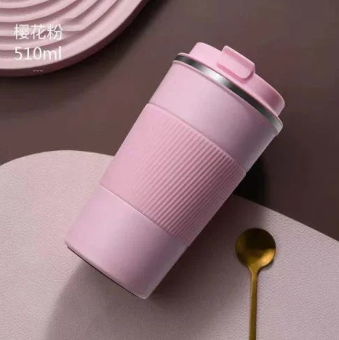 [homeeee] Anti-Slip Insulated Coffee Mug - Vacuum Travel Flask