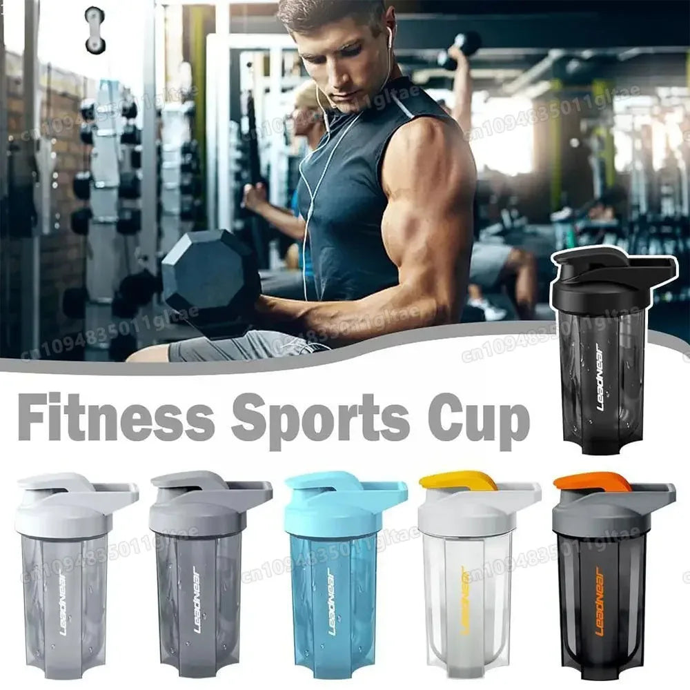 500ML Portable Protein Powder Shaker Bottle Leak Proof Water Bottle For Gym Outdoor Fitness Training Sport Mixing Cup With Scale
