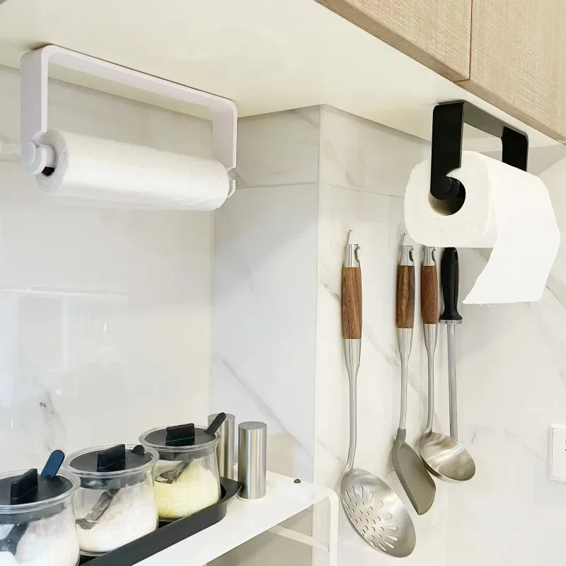 Adhesive Toilet Paper Holder Kitchen Roll Towel Rack Napkin Dispenser Absorbent Stand Tissue Hanger Bathroom Accessories