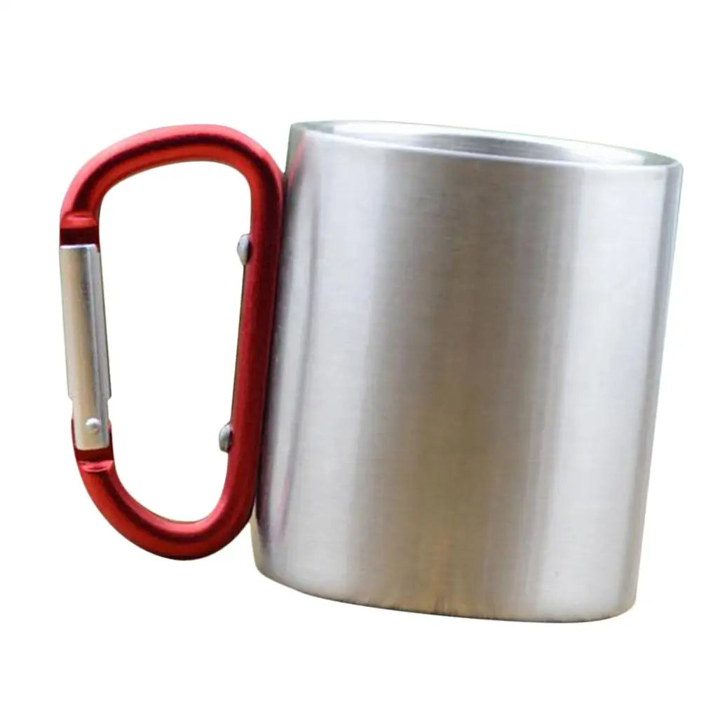 Aluminum Alloy Carabiner Cup Lightweight Outdoor Camping Mug Metal Hook Travel Cup for Adventure Gear
