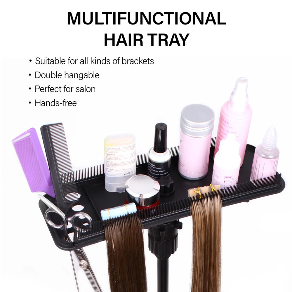 50" Adjustable Wig Stand Tripod With Tray With Multifunction Hair Extension Holder Hair Extension Tray With Wig Stand Wig Tripod