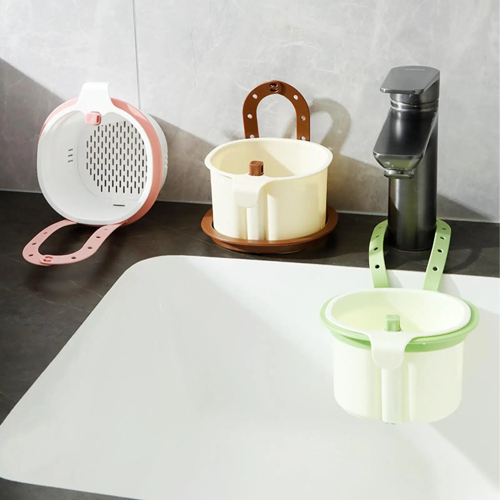 New Sink Drain Strainer Basket Adjustable Kitchen Sink Organizer With Filter Vegetable Fruit Drainer Storage Rack Kitchen gadget