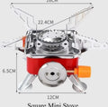 Ultralight Camping Stove TOPINCN Portable Mini Outdoor Folding Metal Camping Gas Stove Windproof Furnace Backpacking Hiking