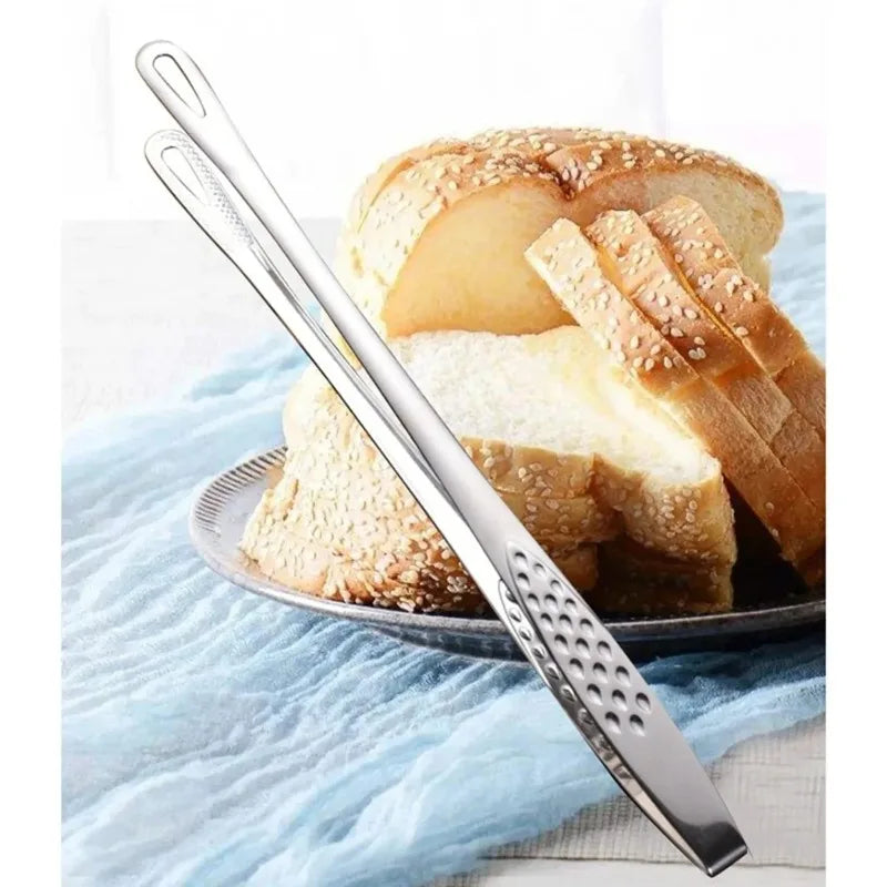 304 Stainless Steel Food Tongs Long Handle Non-Slip Barbecue Tongs Steak Tongs Kitchen Cooking Tools kitchen accessories