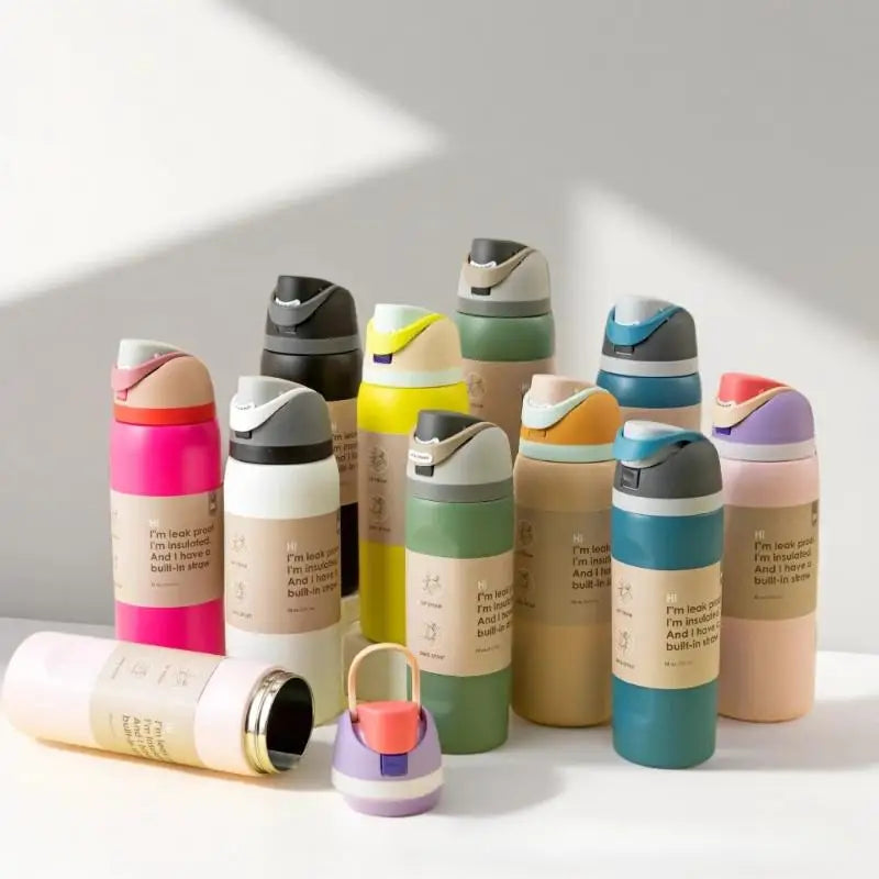 Vacuum Flasks & Thermoses Water Bottle Drinkware Thermo Tumbler Stainless Steel Thermal Mug Cold Hot Coffee