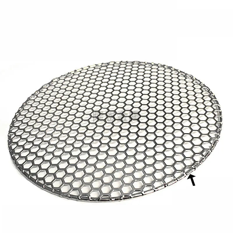 10-40CM Diameter Stainless Steel 304 Food Grade Round BBQ Charcoal Grate Barbecue Grill with Cellular Holes Grid Mesh Net
