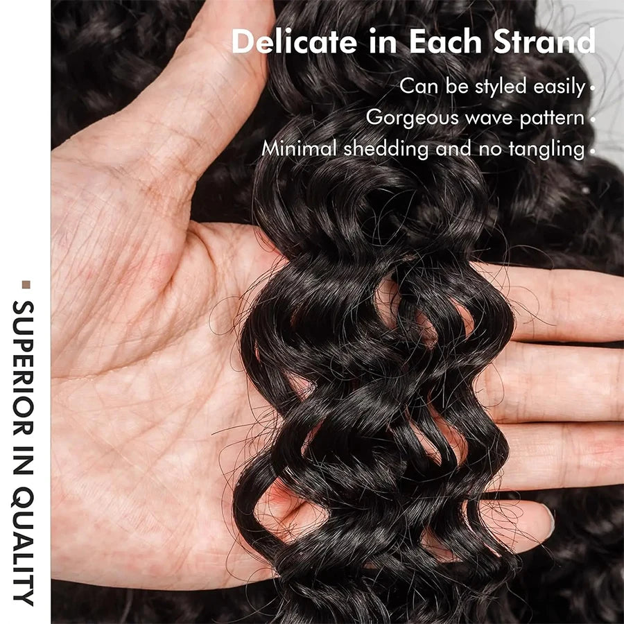 Burmese Curly Crochet Human Hair Knotless Pre-Separated Natural Black Kinky Curly Feather Crochet Hair Extensions For Braiding