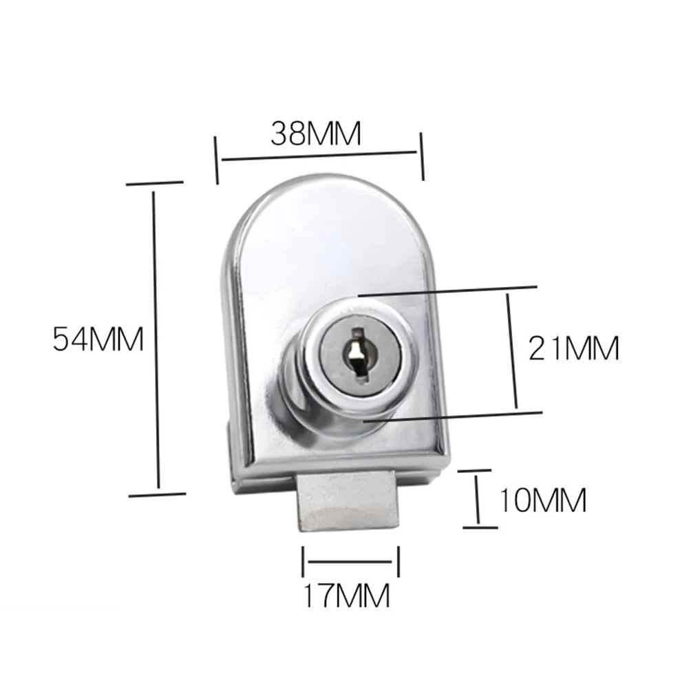 Glass Wine Cabinet Door Lock Zinc Alloy Mobile Phone Counter Lock Glass Cabinet Lock Display Showcase Glass Locks