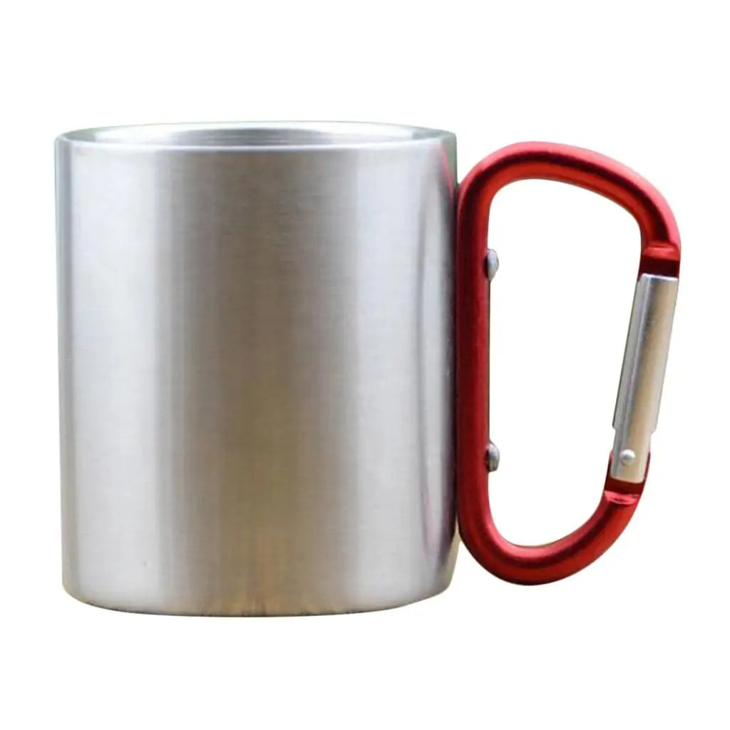 Aluminum Alloy Carabiner Cup Lightweight Outdoor Camping Mug Metal Hook Travel Cup for Adventure Gear