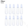 25Pcs 50ml Refillable Clear PET Plastic Portable Spray Bottle Empty Perfume Container Mist Pump wholesale