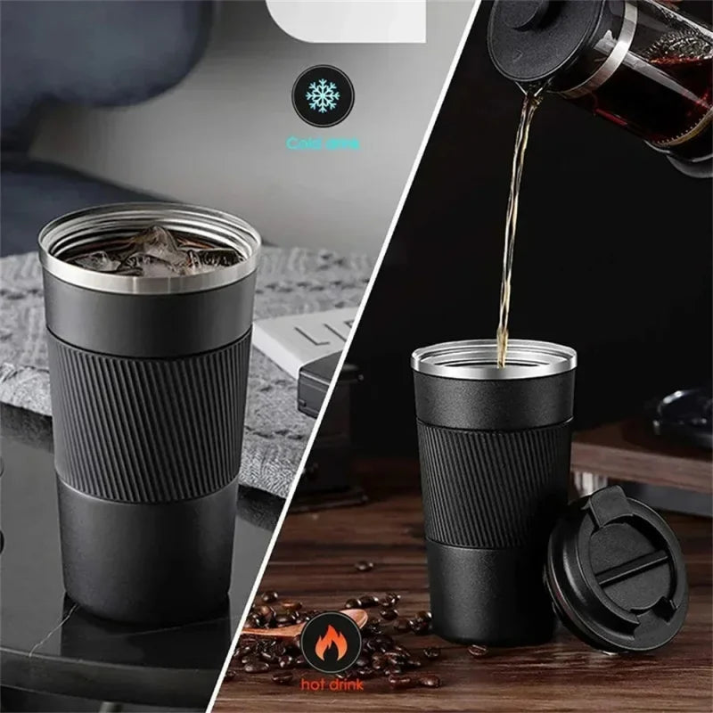 380ml/510ml Stainless Steel Coffee Cup Thermal Mug Garrafa Termica Cafe Copo Termico Caneca Non-slip Travel Car Insulated Bottle