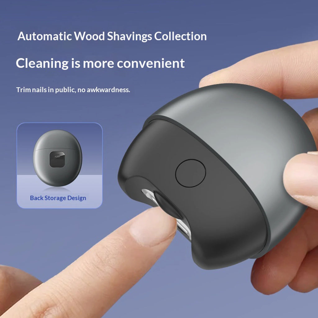 Electric Nail Clipper with Light and Scraps Storage Automatic Nail Trimmer Rechargeable Nail Cutter for Baby Care Adults Nails