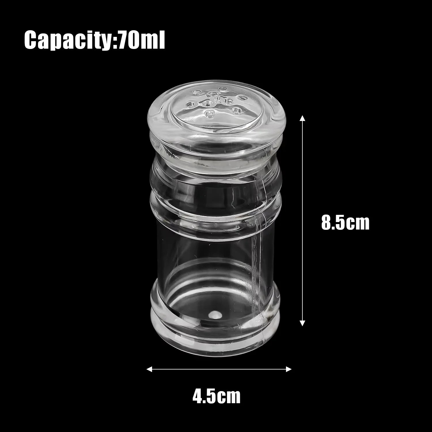Transparen Spices Bottles Salt Pepper Shakers Acrylic Barbecue Seasoning Jars Condiment Box Home Kitchen Powder Storage Can