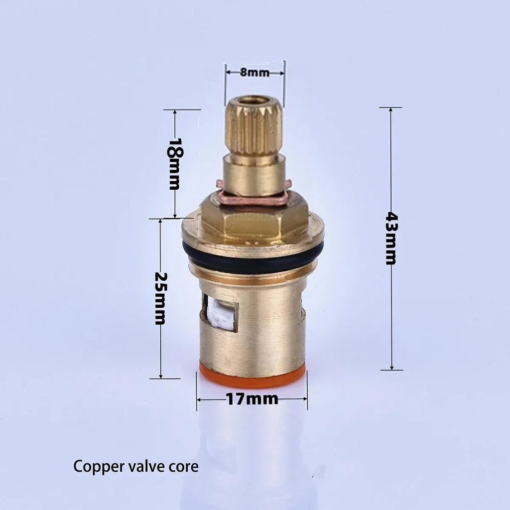 1/2pc Universal Replacement Tap Valves Brass Ceramic Disc Cartridge Inner Faucet Valve for Bathroom, Clockwise or Anti-clockwise