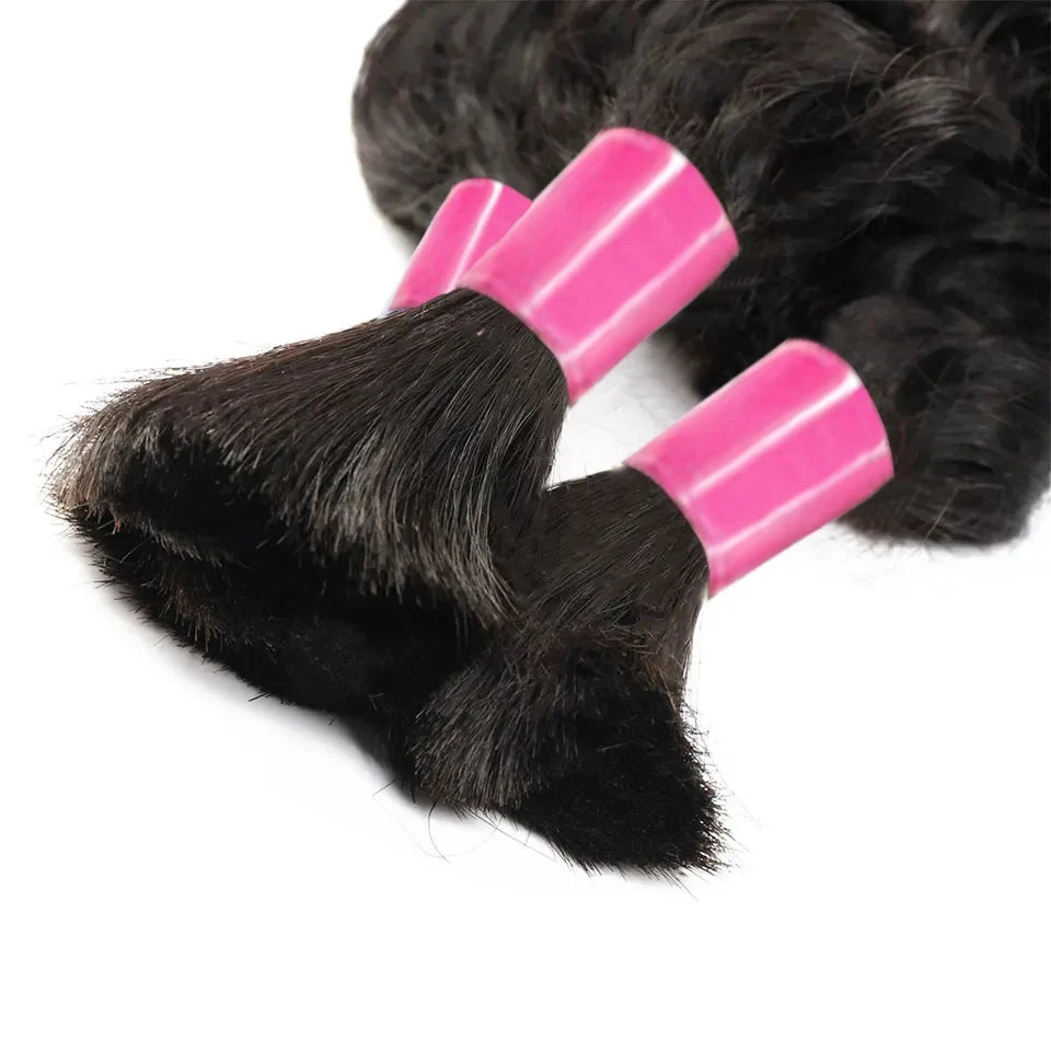Boho Braids Human Hair 100% Human Hair 100g Boho Hair for Braiding Knotless Body Wave Human Hair Bundles Bulk Hair for Braiding