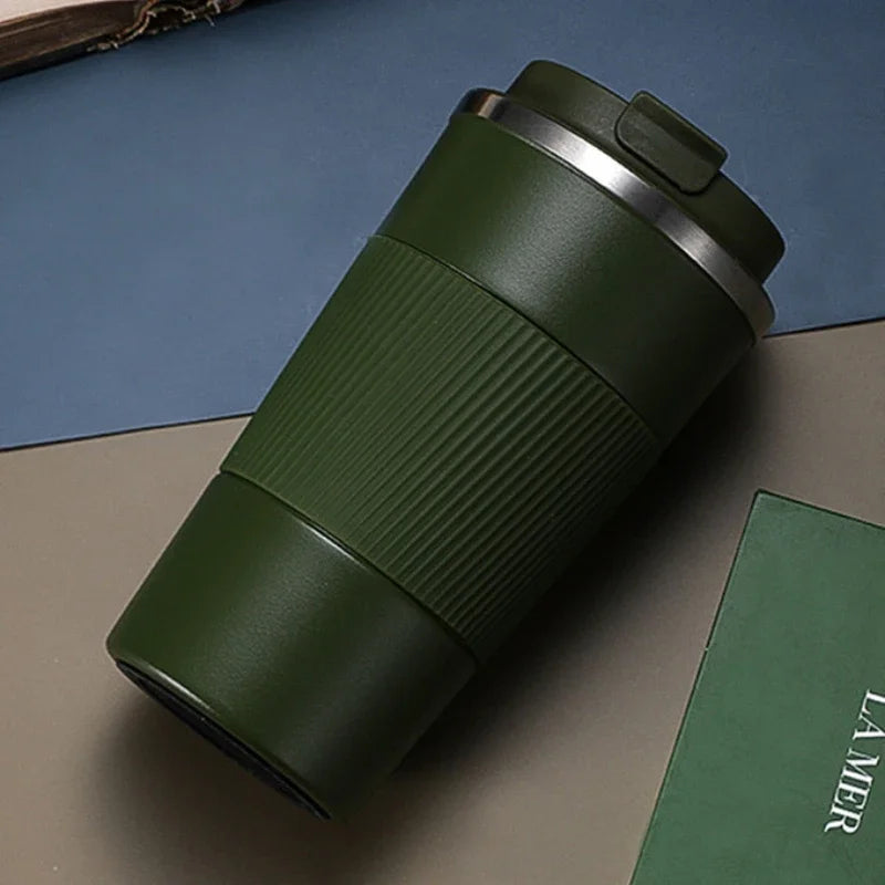 [homeeee] Anti-Slip Insulated Coffee Mug - Vacuum Travel Flask