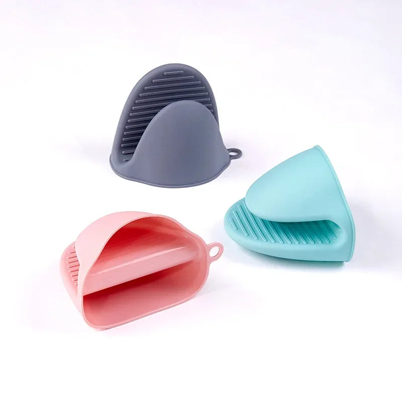 2pcs Oven Mitts Silicone Heat Resistant Pinch Mitts Anti Scalding Non Slip Gloves Clips Pot Holder Cooking Baking Oven Mitts