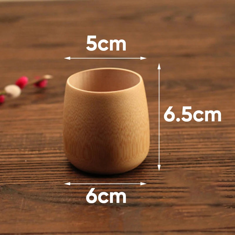 Bamboo Cup Japan Style Natural Bamboo Carved Water Cup Tea Beer Coffee Juice Drinking Mug Handmade Wooden Cup