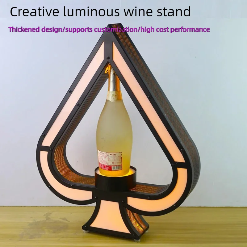 Bar Luminousspades A bottle presenter, Night VIP Champagne Bottle Display Stand, Bar Nightclub KTV Bottle Display Decor
