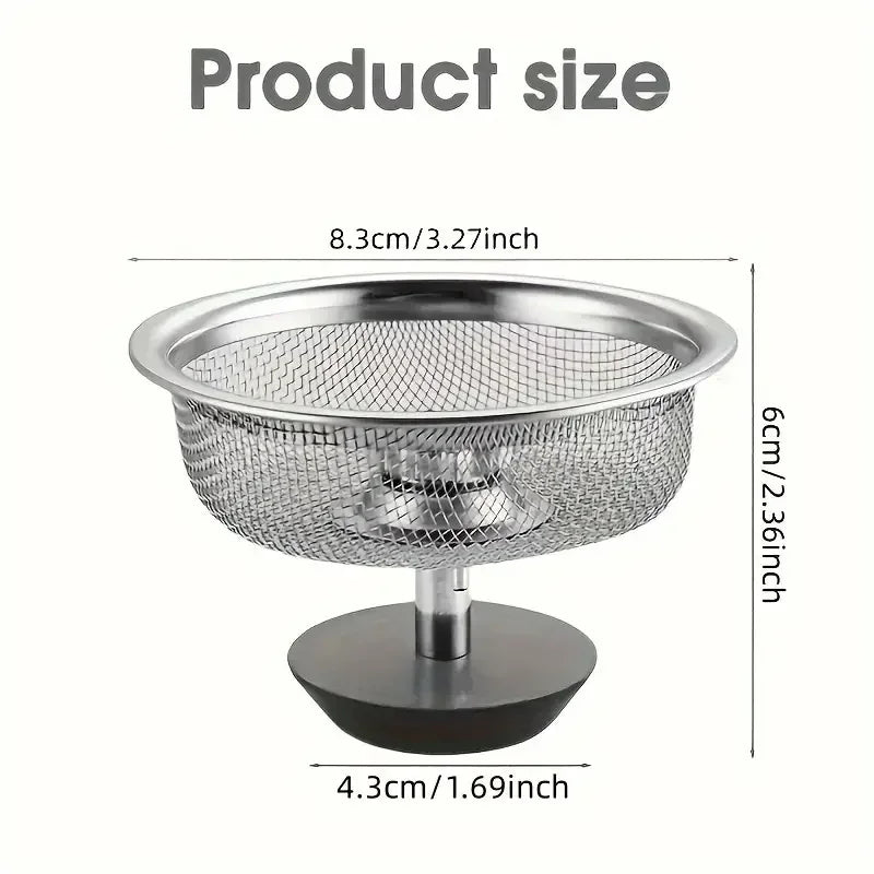 Stainless Steel Kitchen Bathroom Sink Floor Drain Mesh Strainer Hair Waste Filter Drain Basket Hole Filter for Sewer