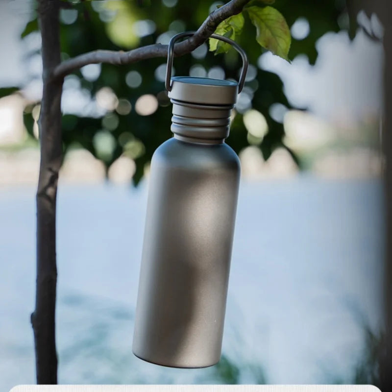 500 600 750ml Titanium Water Bottle Tumbler Outdoor Cycling Titan Drink jug Lightweight Ti Travel Mug Flasks Bucket 25oz Canteen
