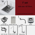 Hidden Kitchen sink bowl Bar Stainless Steel Balcony small sink Matte black kitchen sink Island sink With clean water tap