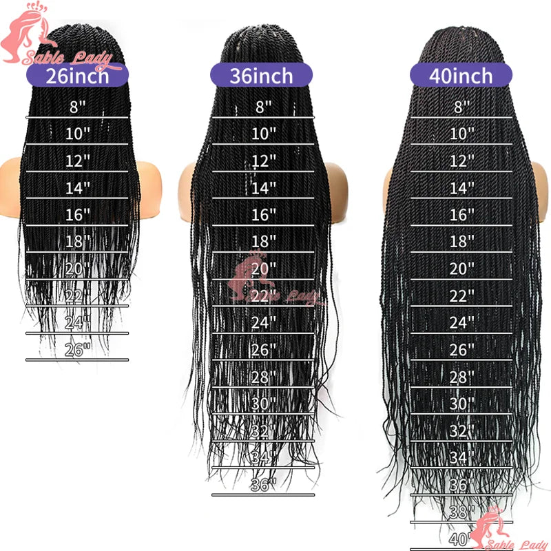 Senegalese Twist Wigs Synthetic Full Lace Frontal Wigs for Women Knotless Box Brading Wig For Daily Use