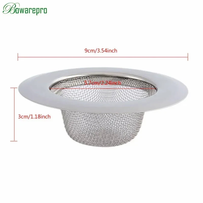 bowarepro 11/9/7cm  Shower Steel Bath Her Catcher Stopper Shower Drain Hole Filter Trap Metal Sink Strainer Bathroom Plug Filter