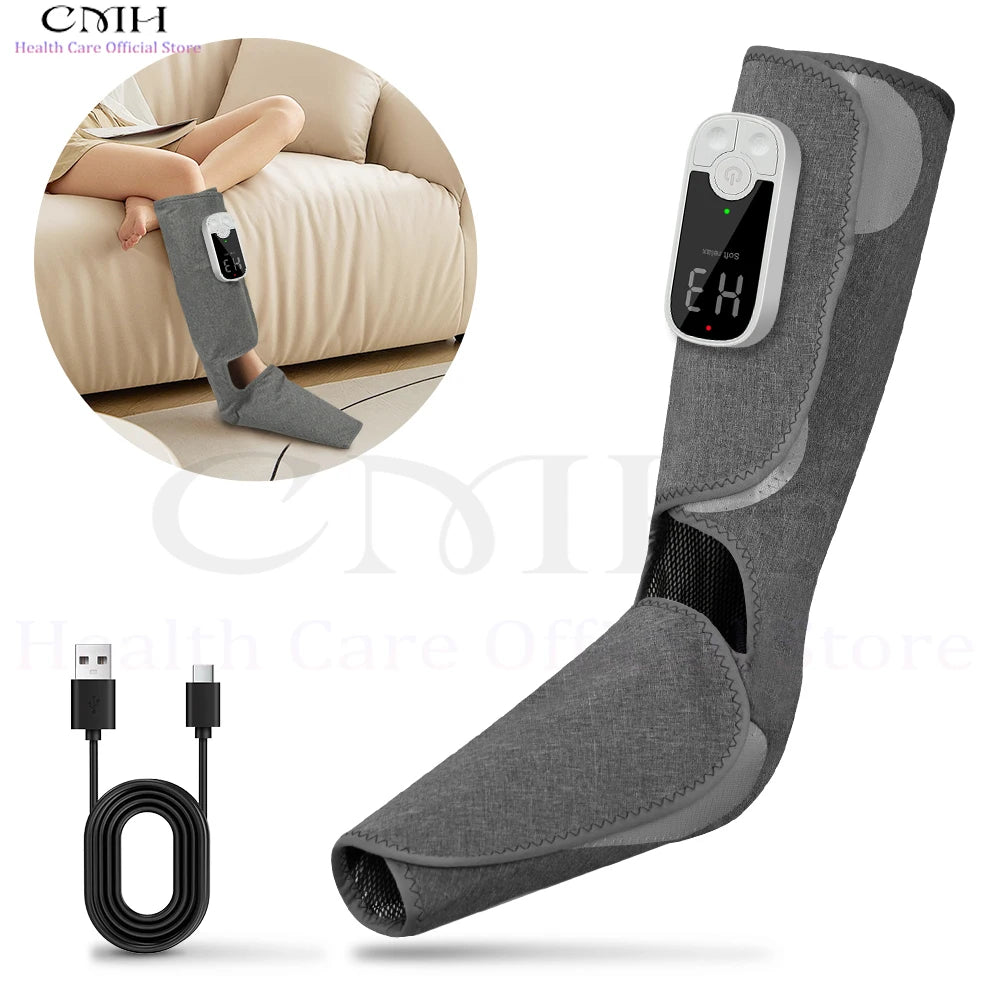 CMH Half Leg Massager with Heat - Air Compression for Foot, Calf & Thigh Muscle Relaxation, Pain Relief, Swelling, Edema & RLS