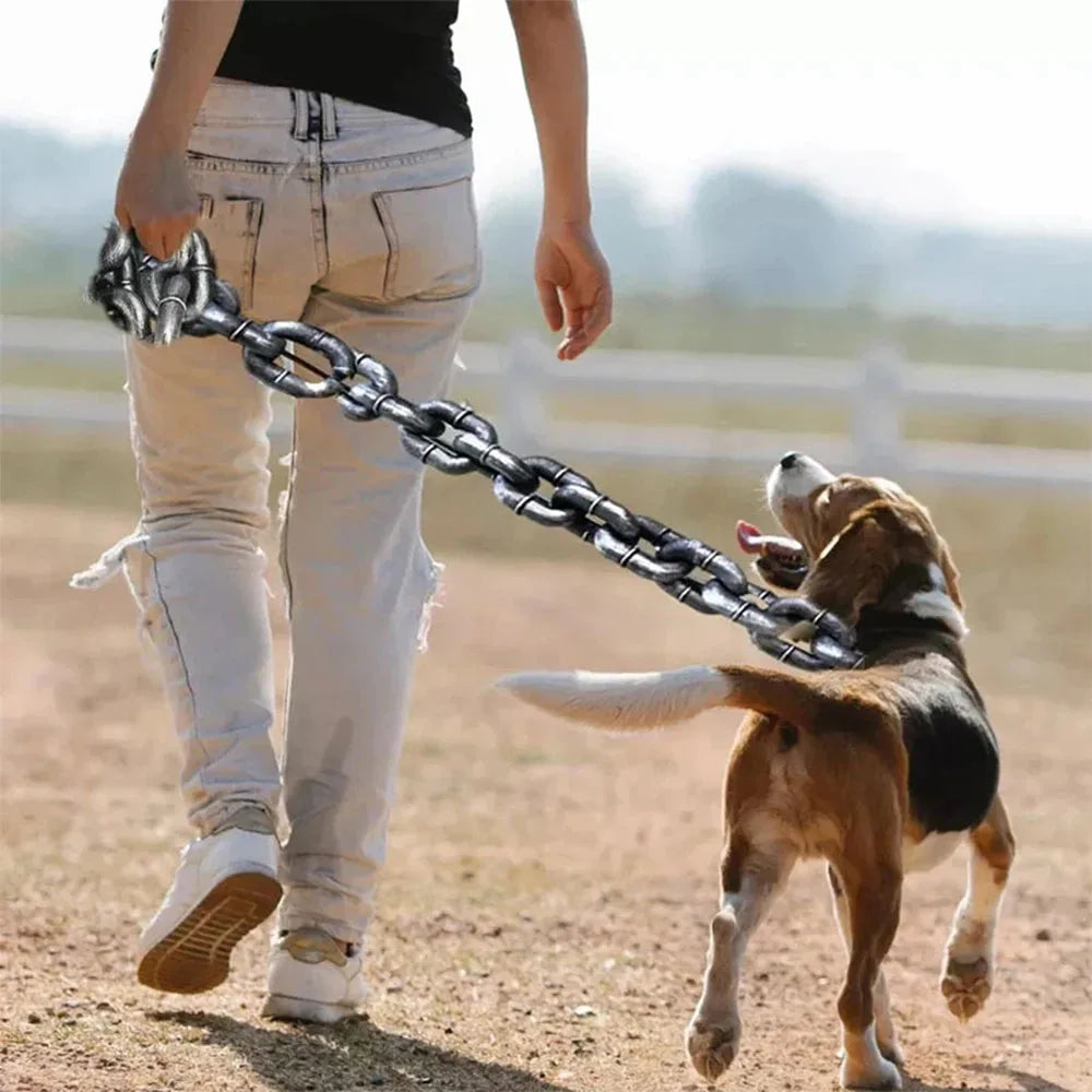 Funny Plastic Simulation Iron Chain For Small Dogs Pet Cat Dog Leads Lightweight Huge Plastic Dog Leash Puppy Lead for Halloween