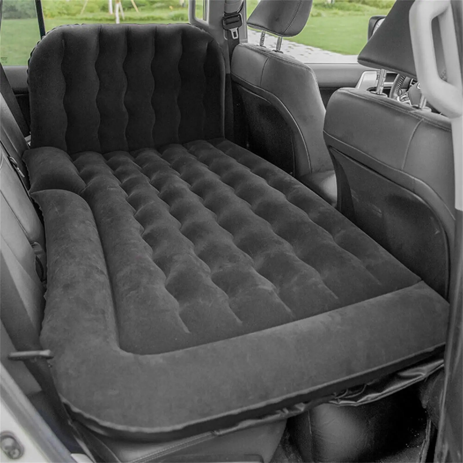 Inflatable Car Mattress Bed Truck SUV Backseat Camping Air Mattress with Air Pump & Pillow, Blow Up Car Sleeping Mattress