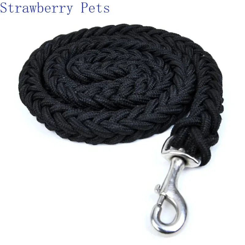 130cm L/XL Super Strong Coarse Nylon Dog Leash Army Green Canvas Double Row Adjustable Dog Collar For Medium Large Dogs