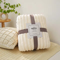 New Double Sided Warm Blanket Skin-Friendly Warm Conditioning Quilt Breathable Ultra Soft Plush Striped Blankets