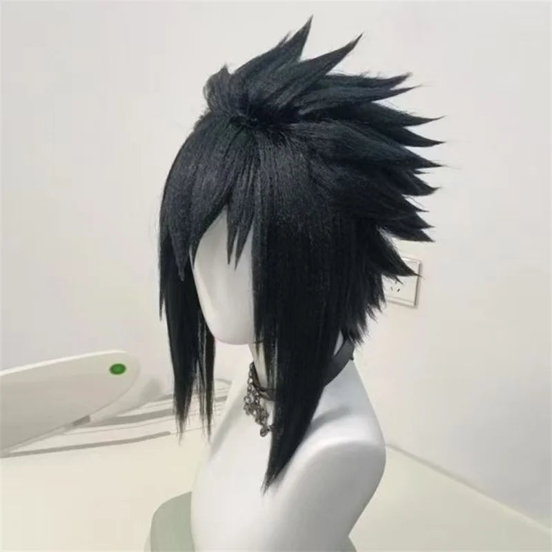 HOKAGE NINJA Sasuke Cosplay Wig Synthetic Short Straight Wig Anime Coser Heat Resistant Fiber High Quality Wig Halloween Party