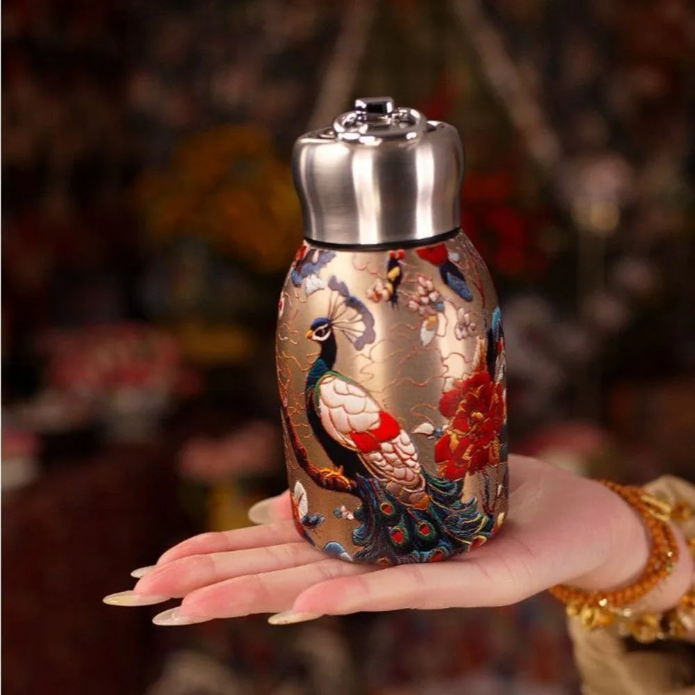Cute 304 Stainless Steel Insulated Cup 300ml Mini Water Bottle Leak-Proof Double Wall Coffee Mug Travel