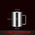 Heat Insulating LFGB Certificate 316 Stainless Steel Mug Water Cup Never Broken Mark Cup Dustproof Office Tea Milk Cup with Lid