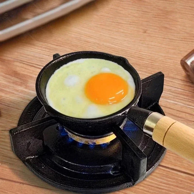 Household Kitchen Cooking Tools Cookware 10cm Cast Iron Frying Pan Gas Induction Cooker Non-stick Portable Mini Omelette Pan