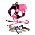 Military Pink Camouflage Dog Harness For Large Medium Dogs Harnesses Leash Adjustable Pet German Shepherd Tactical Training Vest