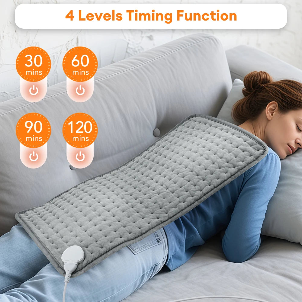Microplush Electric Heating Therapy Pad Winter Warmer Washable Blanket for Abdomen Waist Back Thermal Mat Pain Relief Brace