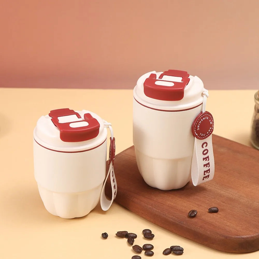 Durable Mini Stainless Steel Coffee Mug Portable Simple Vacuum Flasks 260ml Small Capacity Dual Drink Cup Car